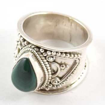 Pure silver bohemian style ring